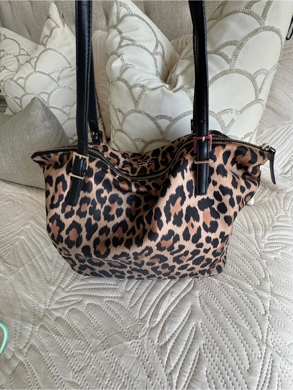 kate spade Leopard Print Tote in Brown & Black